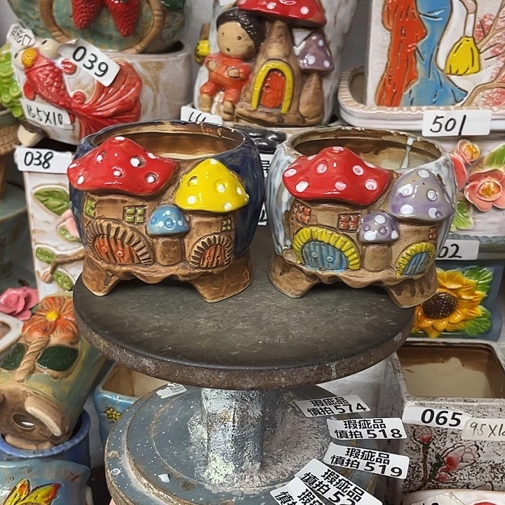 粗陶材质多肉花盆