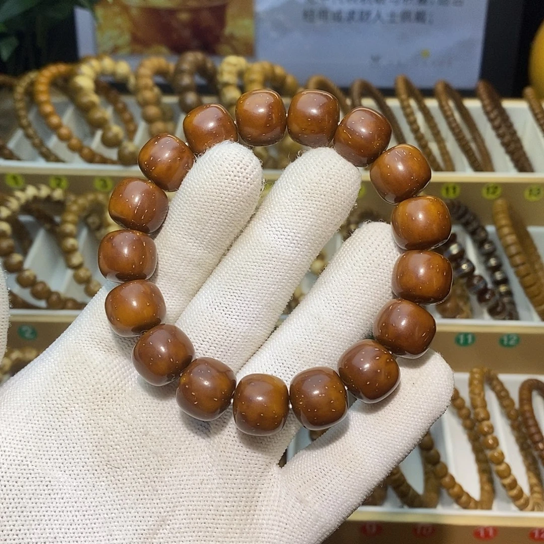 翼***龙紫金鼠手串14.5老型实心籽