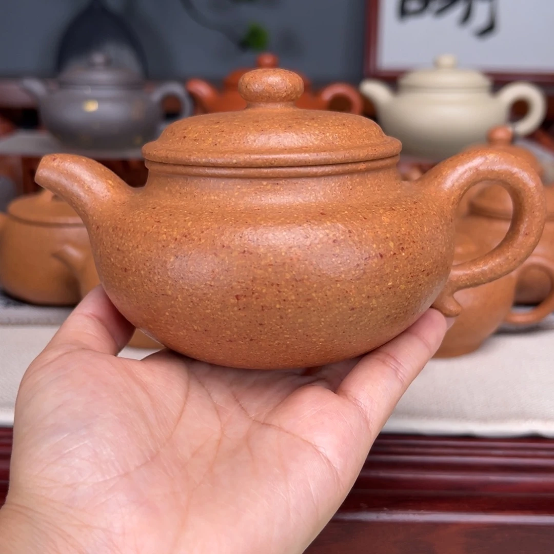 紫砂茶壶梨皮黄的360