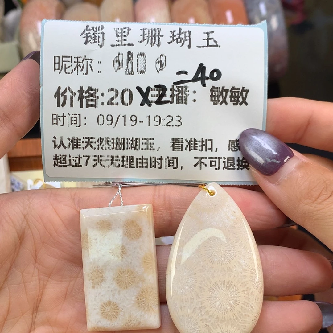 【闪购商品】颈饰未镶嵌硅化珊瑚（珊瑚玉）?***?