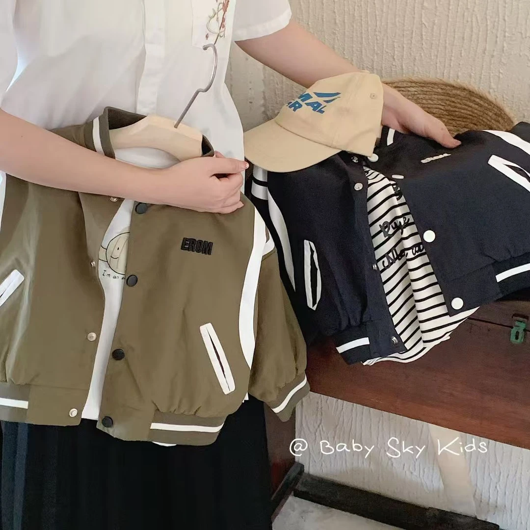 男童外套棒球服时尚秋装儿童风衣韩版刺绣潮酷薄款春秋夹克童