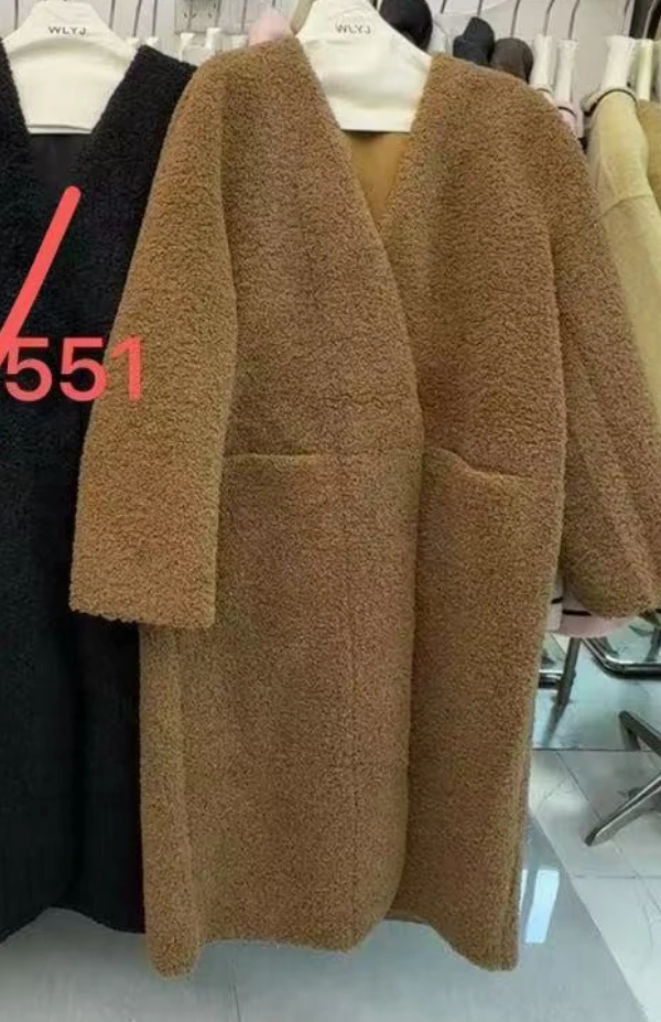 WLYJ（551#）毛毛气质百搭中长款大衣