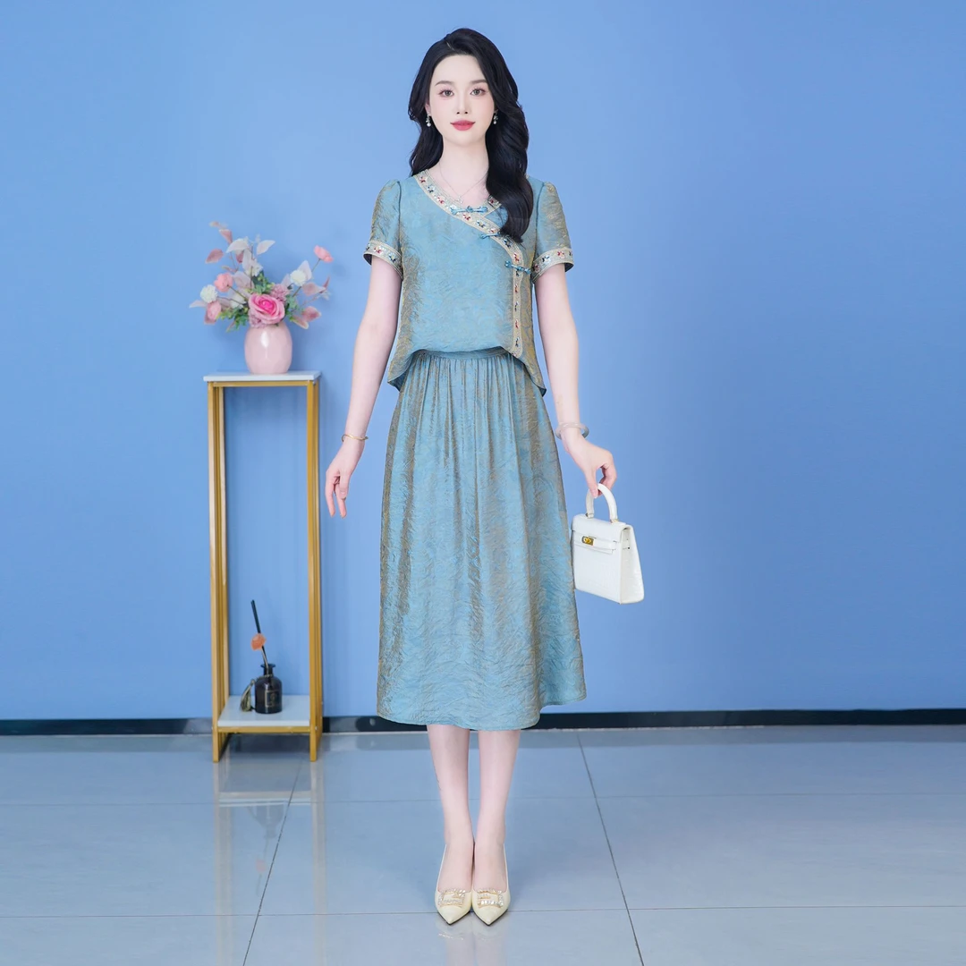 【SJYH1996】夏季新款套装两件套时尚优雅减龄洋气套装