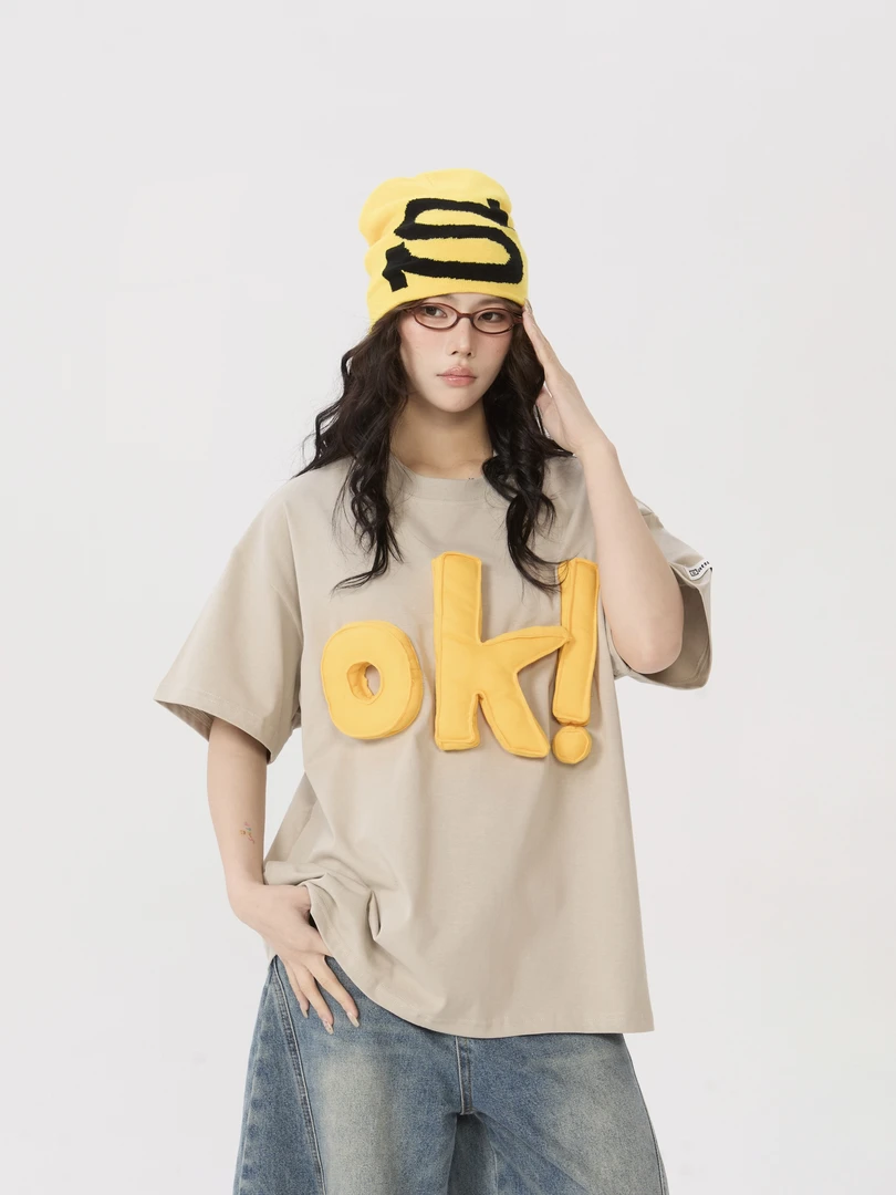 300斤大码女装美式英文刺绣短袖夏季新款显瘦设计感休闲百搭T恤