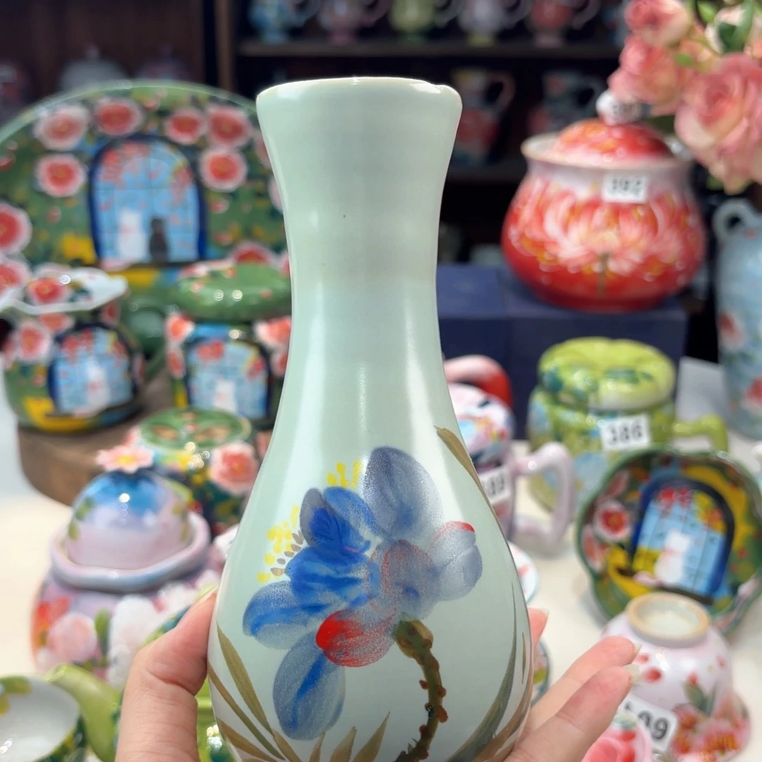 景德镇手绘高温釉下彩陶瓷茶具