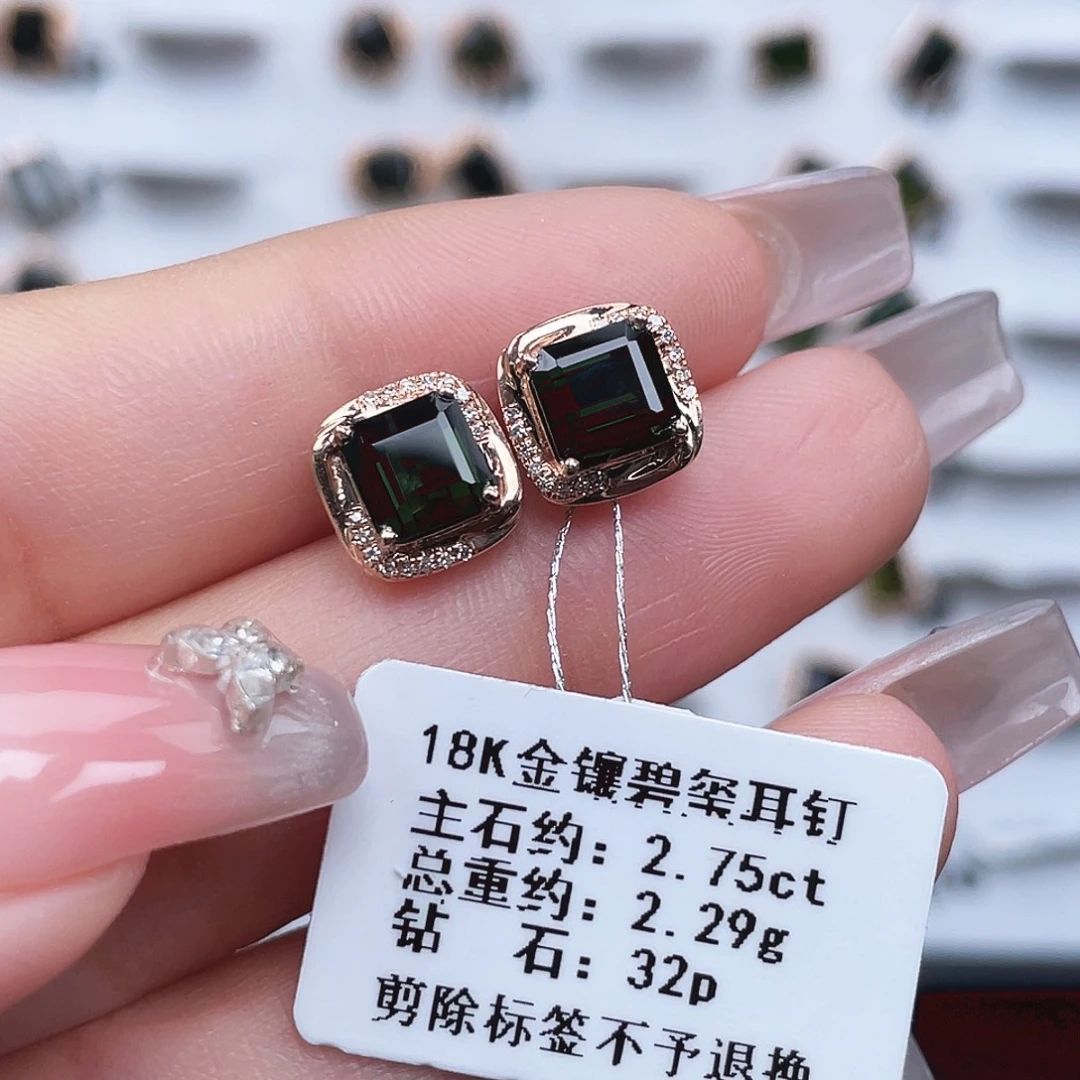 耳饰碧玺18K金镶嵌