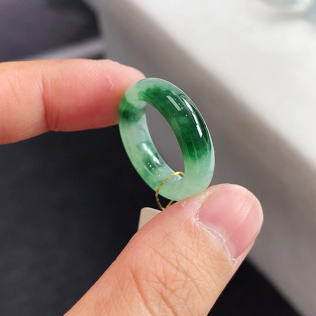 翡翠未镶嵌戒指13-14号