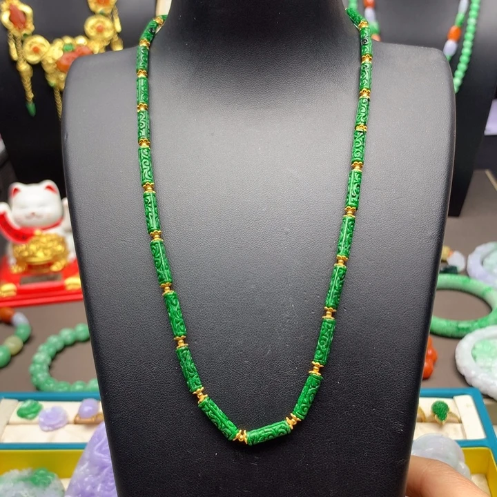 翡翠未镶嵌颈饰翡翠项链