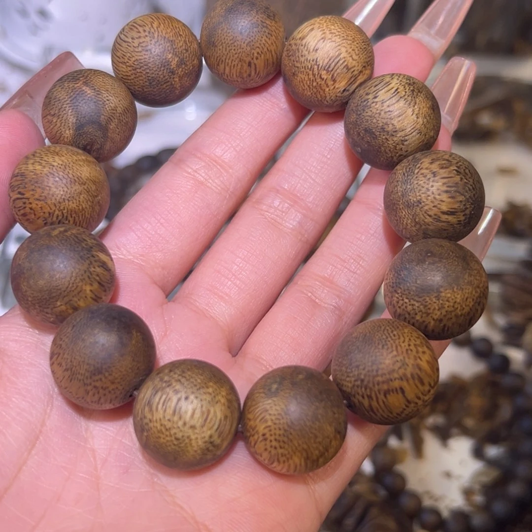 沉香手串老*奇楠沉香单圈手串1.8老料乌身27