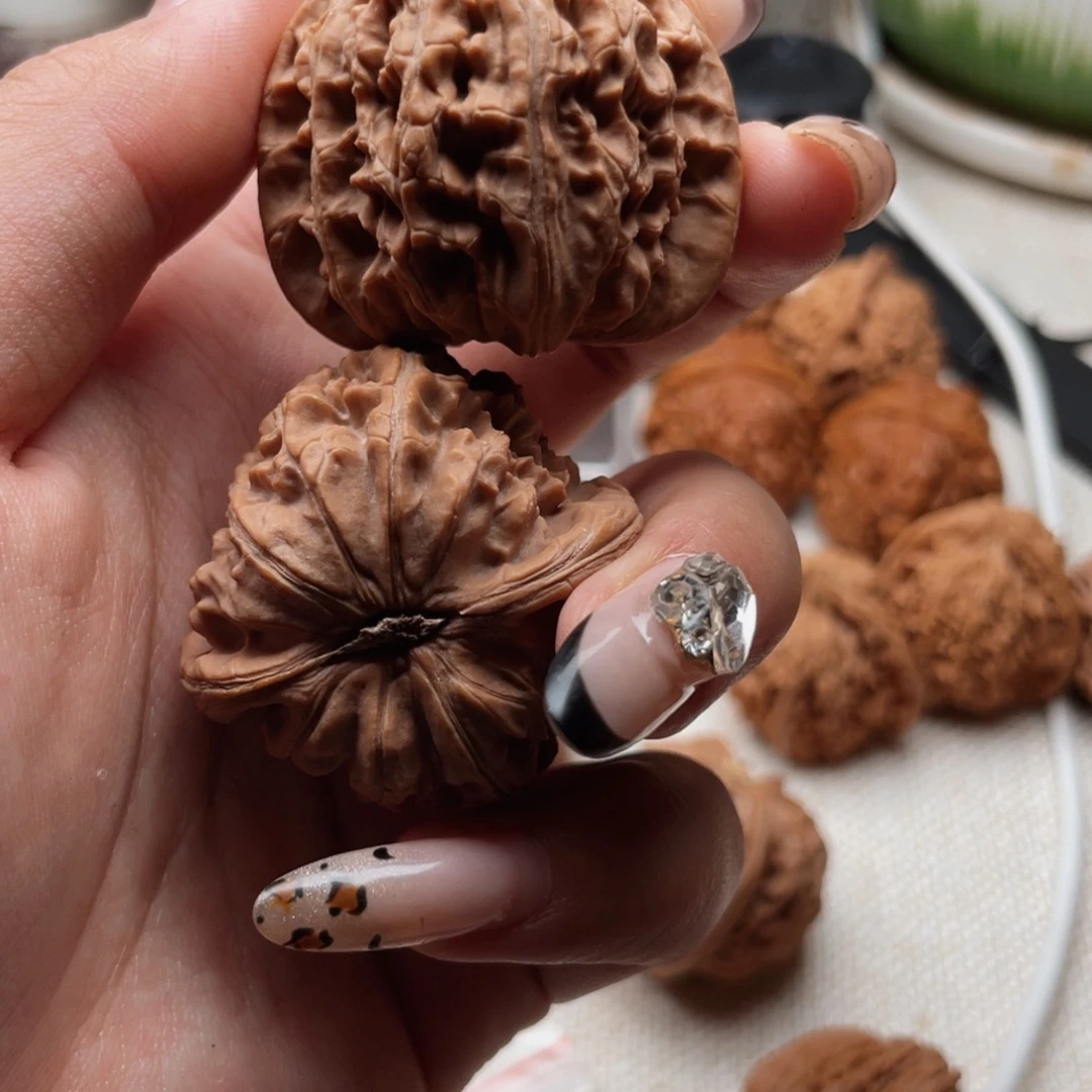 远***道文玩核桃把件全品闷白