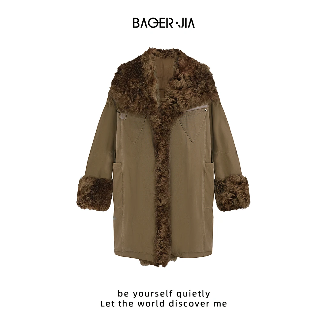 36-【疯狂心动】宝儿家含幂BH25325309保暖舒适皮毛一体绒绒外套