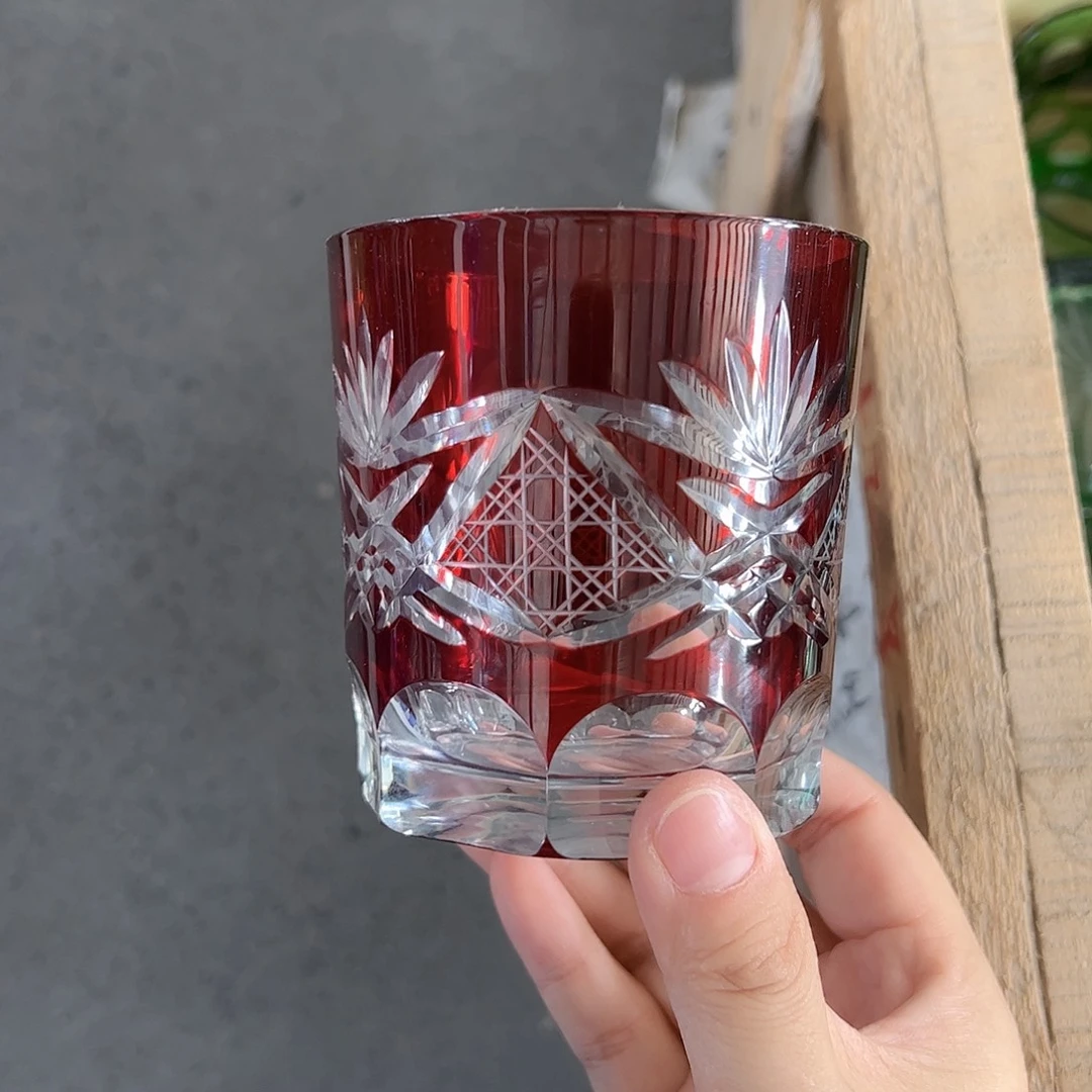水晶玻璃高脚款微瑕一个