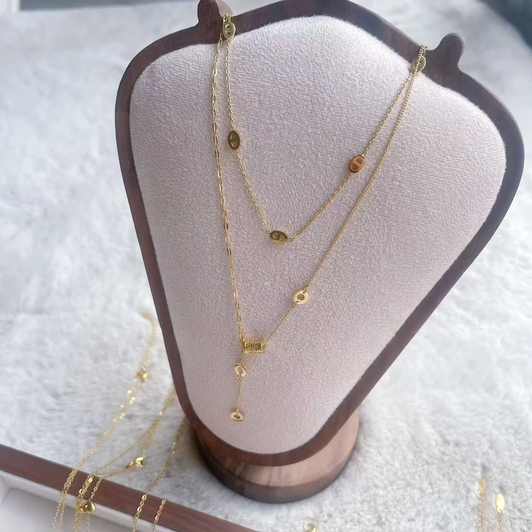 钛钢项链 钛钢项链时尚简约百搭《以直播展示为准》饰品2号链接