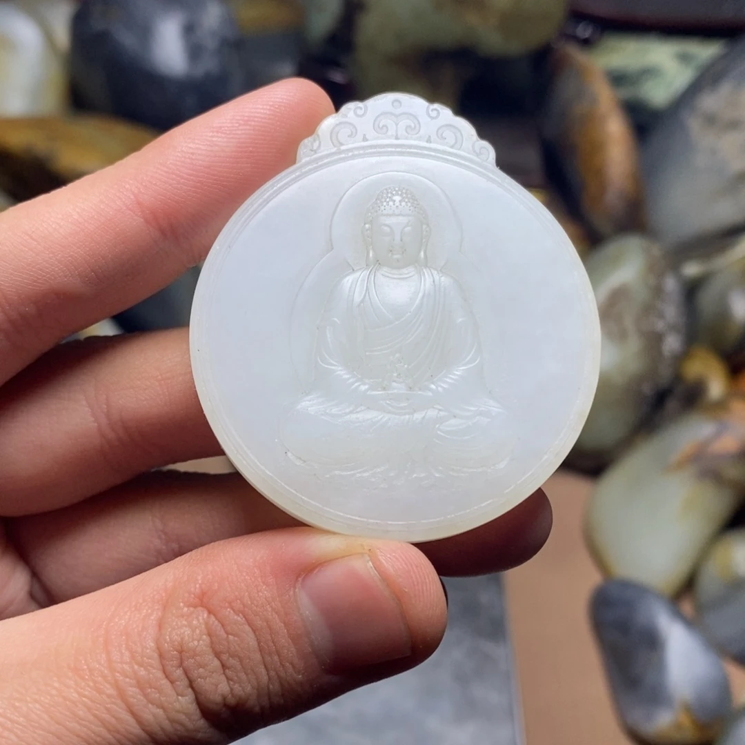 和田玉未镶嵌吊坠(不含链)