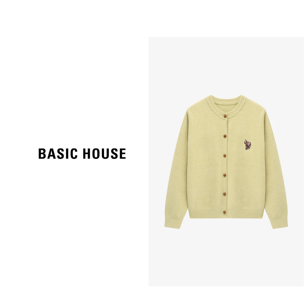 Basic House/百家好针织时尚休闲百搭复古宽松毛衣B0625H5B962