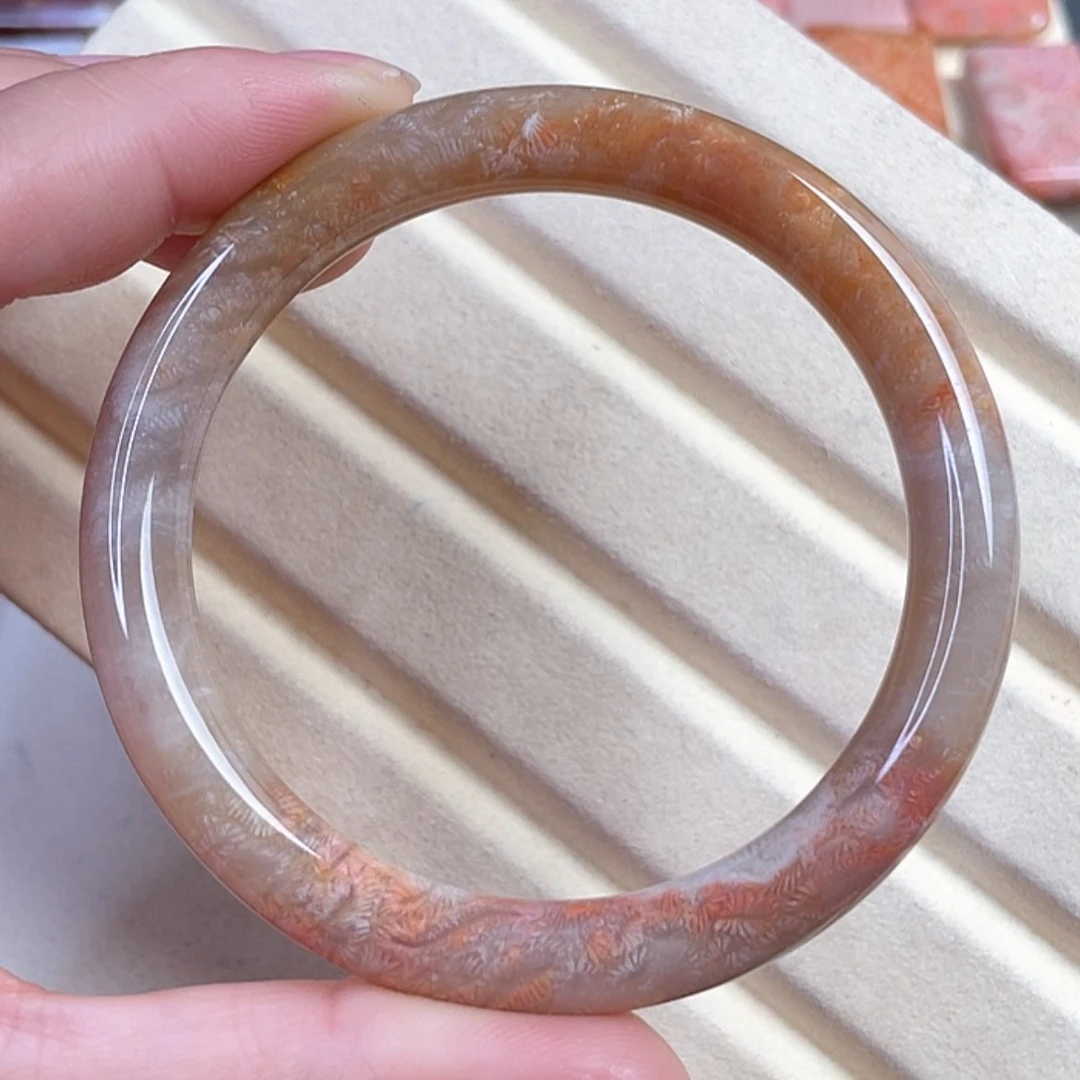 【闪购商品】硅化玉手链未镶嵌圈口57.5