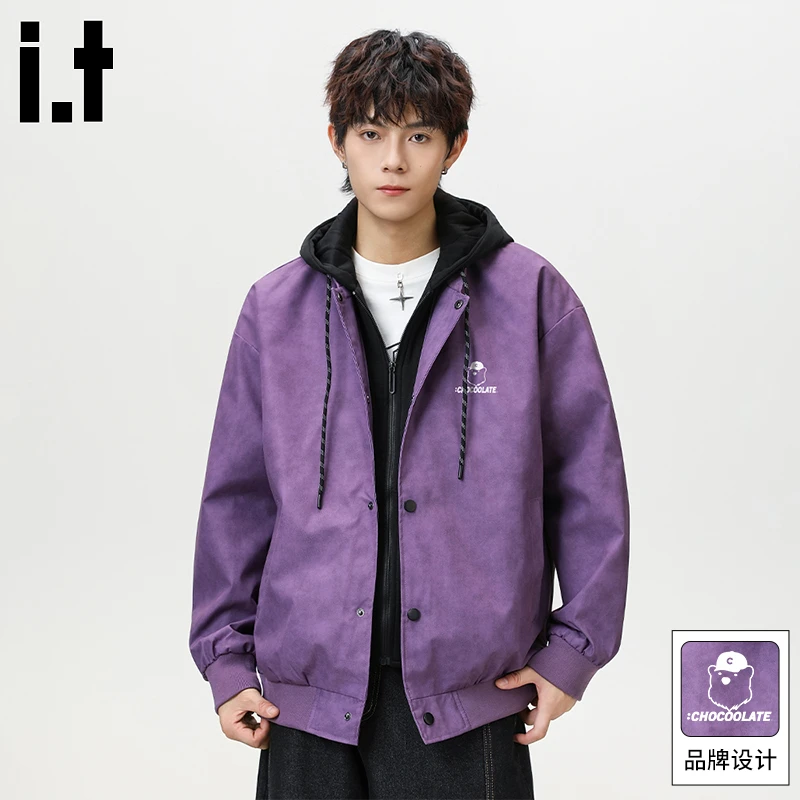 it :CHOCOOLATE假两件外套男款2025春秋季新款高级感衣服宽松夹克