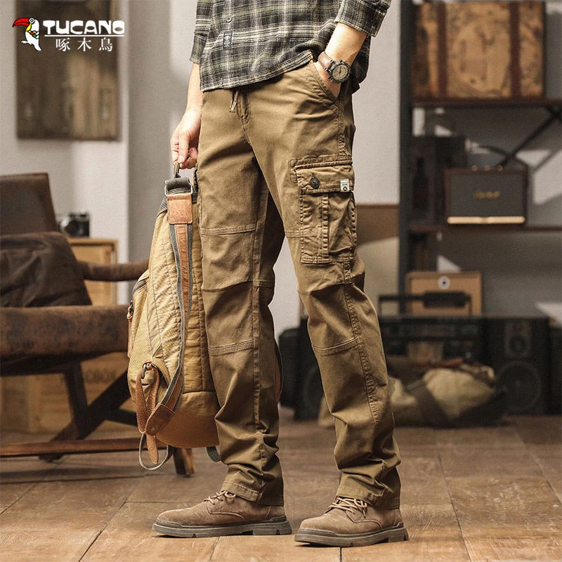 TUCANO/啄木鳥秋冬美式男士男装直筒复古工装裤户外百搭3800裤子