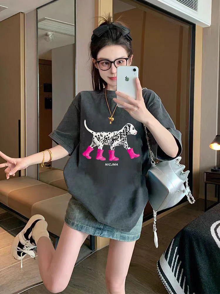 念希麻麻   小狗 短袖T恤