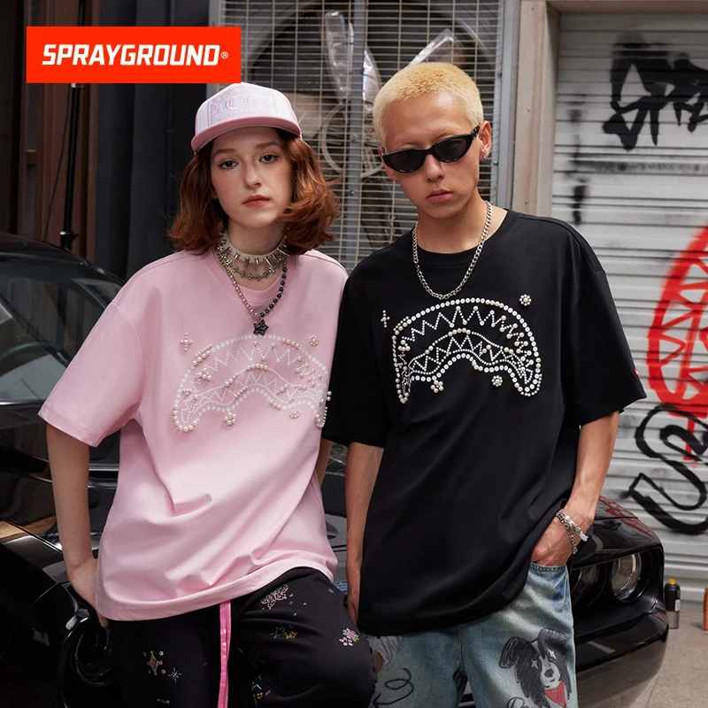 SPRAYGROUND鲨鱼嘴短袖T恤速干防晒凉感情侣百搭宽松HD WE120235