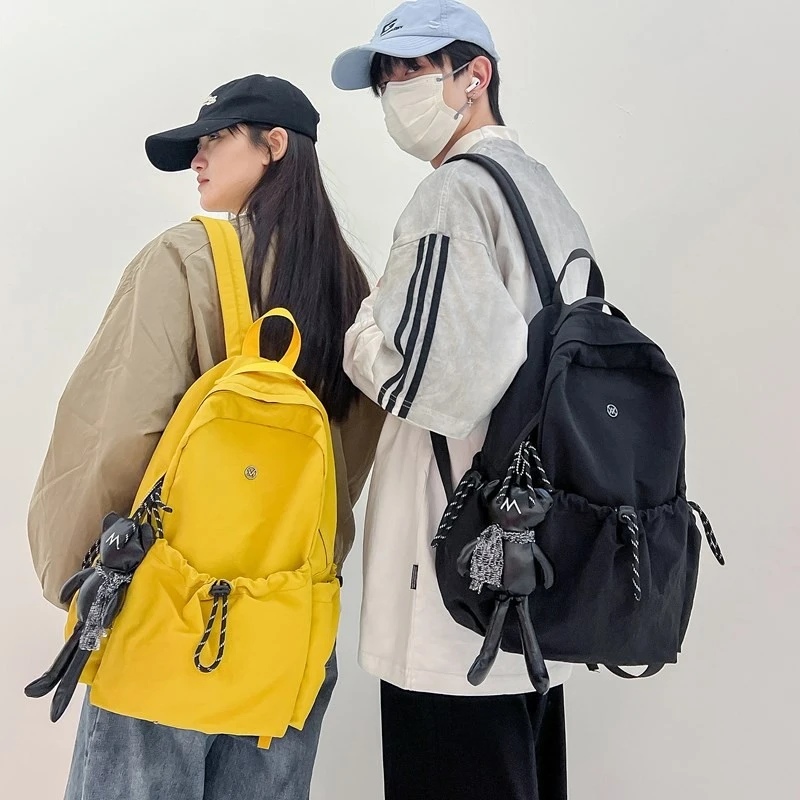爆款双肩包日系纯色户外登山包女轻便休闲轻量化短途旅行运动男包