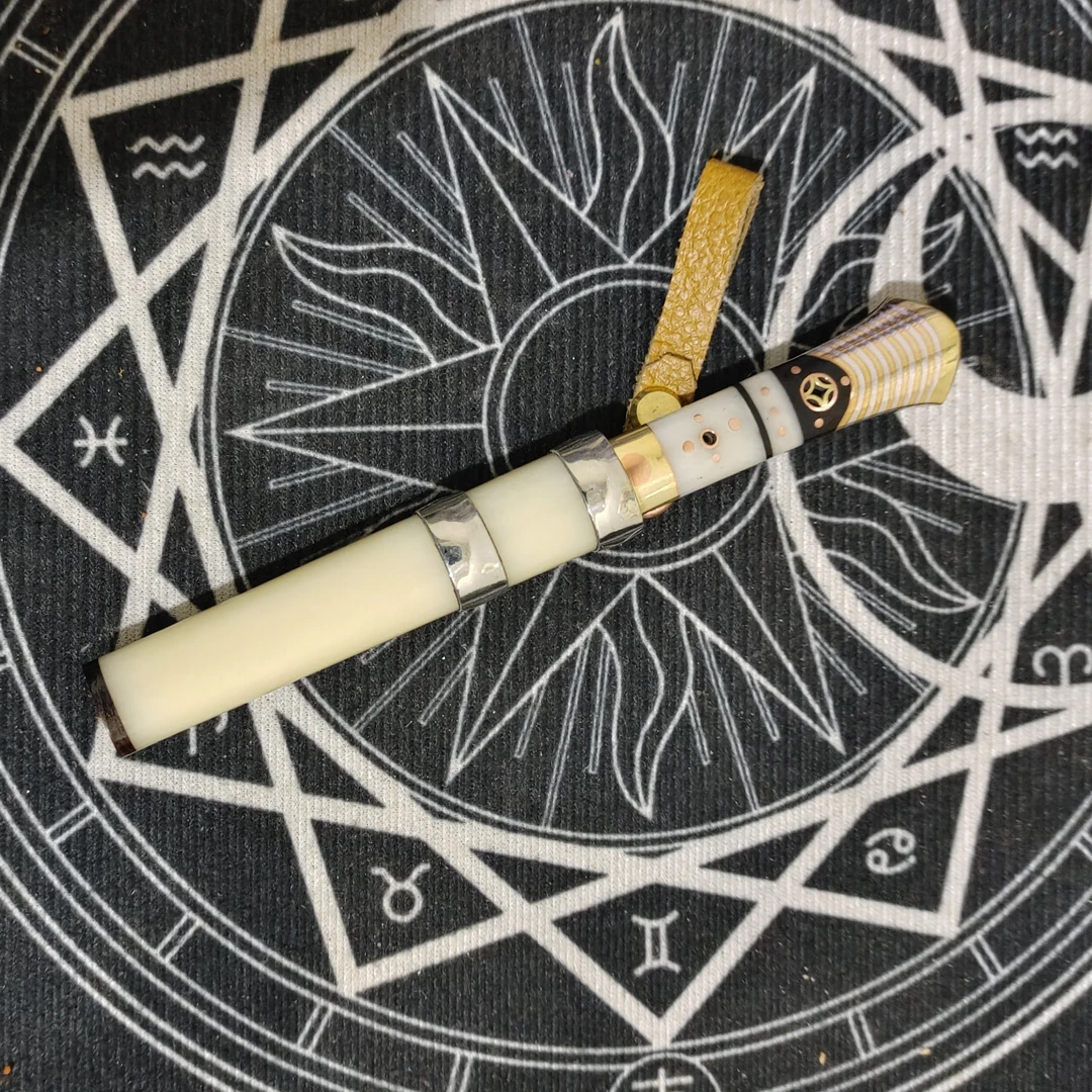 白克师傅十样锦牛骨折花厨房黑色复古牛排刀陶瓷瓜果刀手工花纹