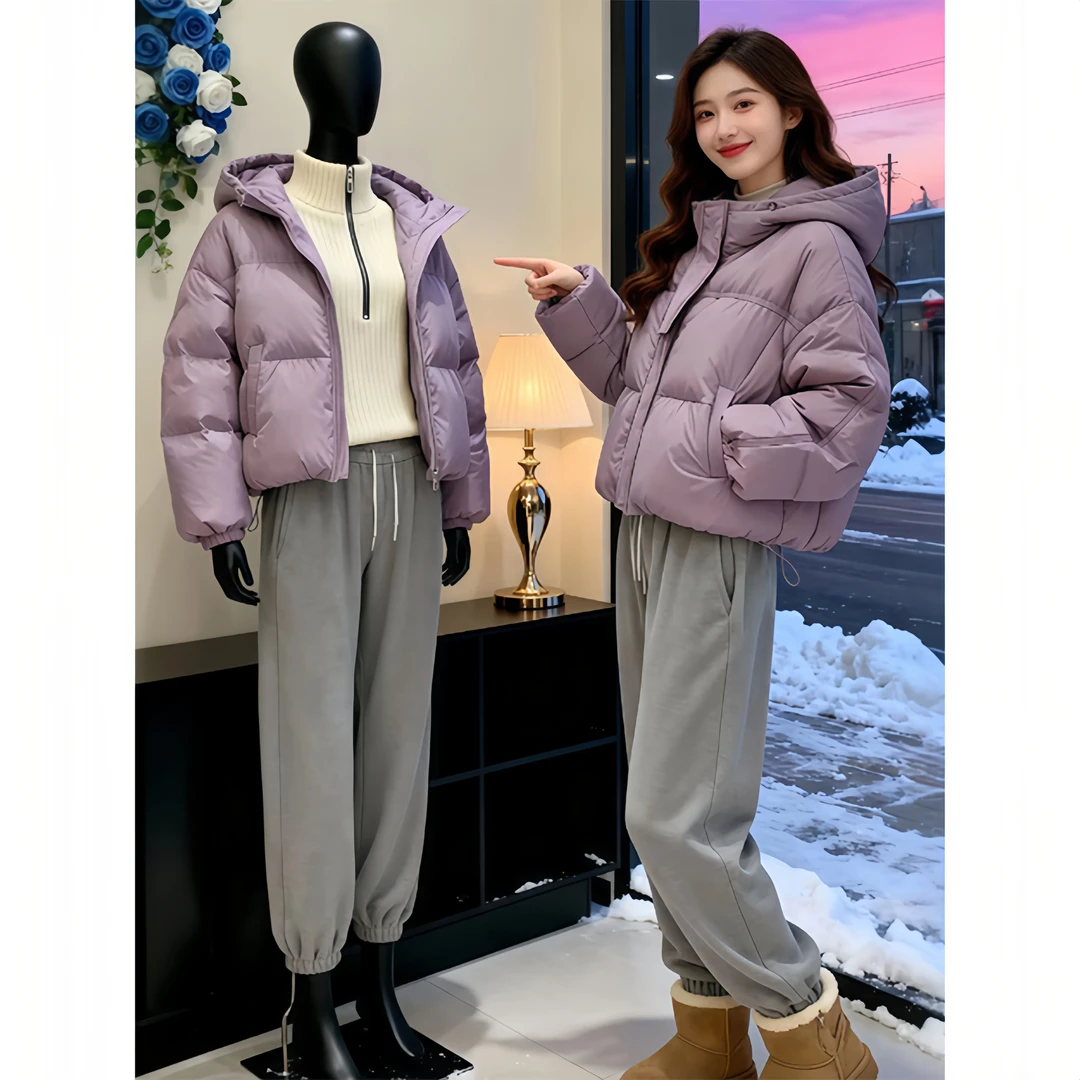 短款棉服棉袄外套女冬季2025新款巨好看的小个子加厚版型好面包服