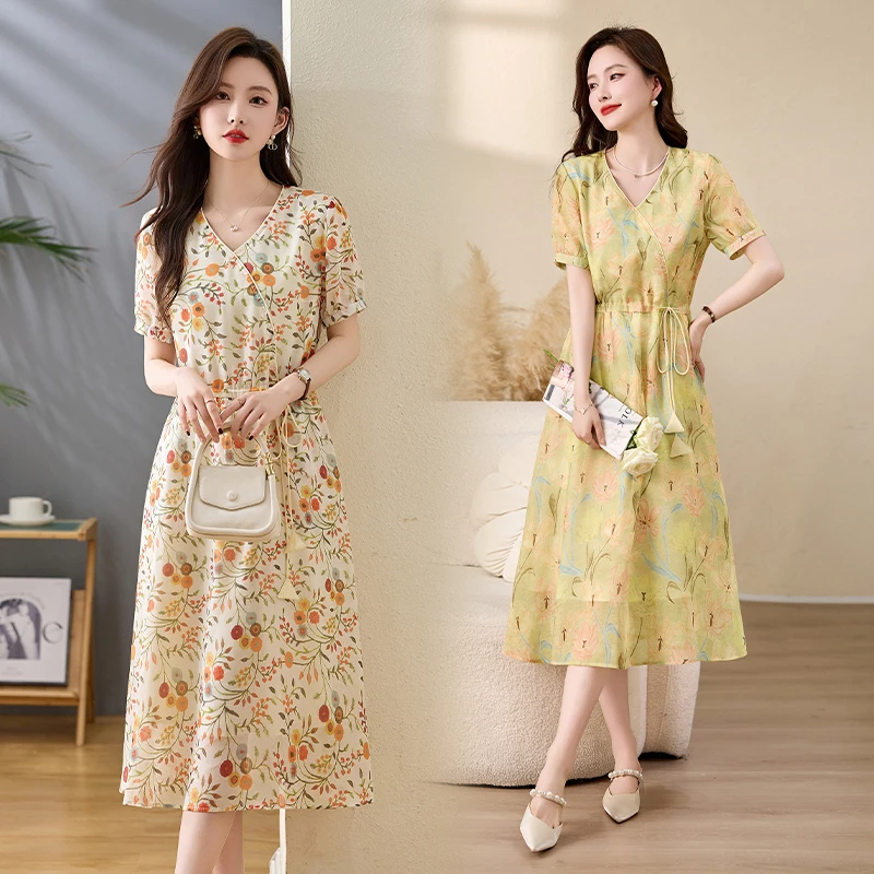 春夏时尚优雅气质连衣裙2025年新款 2802
