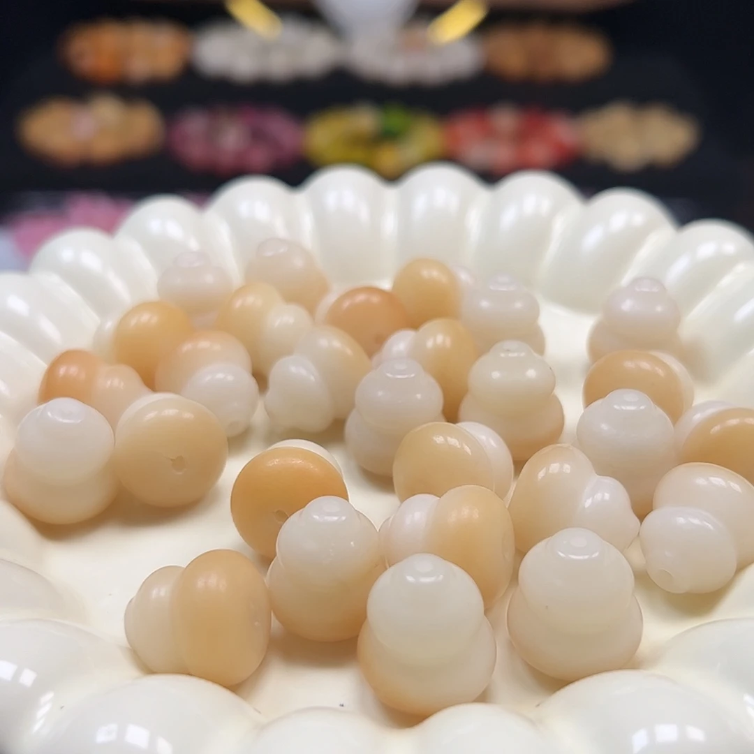 手串菩提根/象牙果瑕疵炭烧胖葫芦100颗有裂