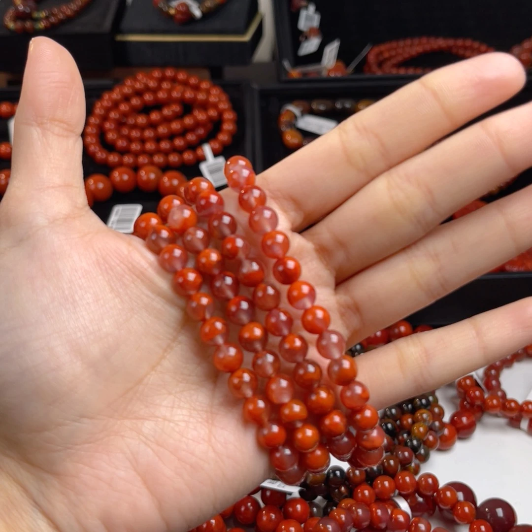 未镶嵌荔枝冻长链7m南红玛瑙