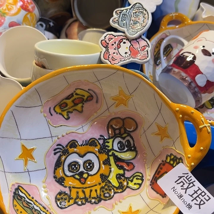 摆件不退不换卡通手绘