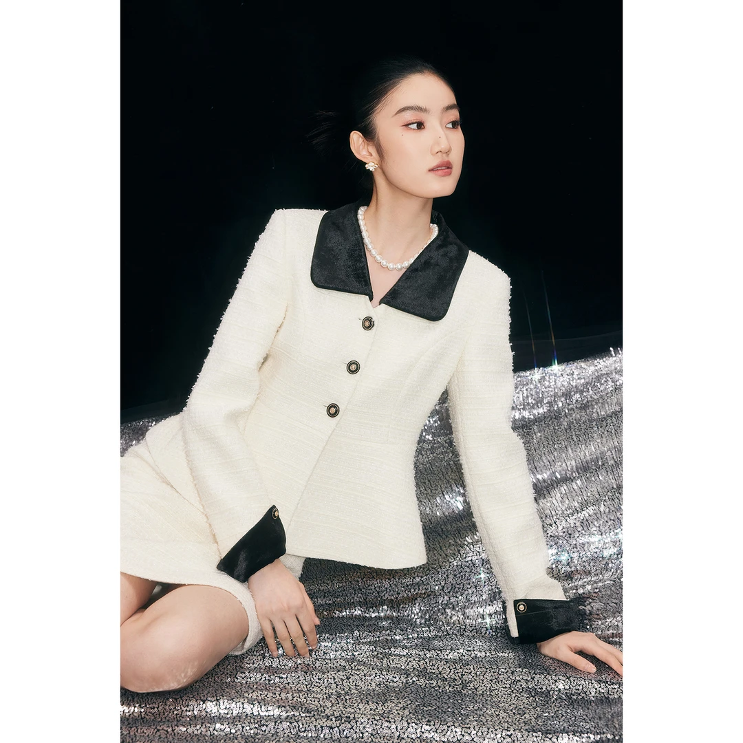 【CC王专属】MandyZhang绵外套女可拆卸领袖上衣MWT0417