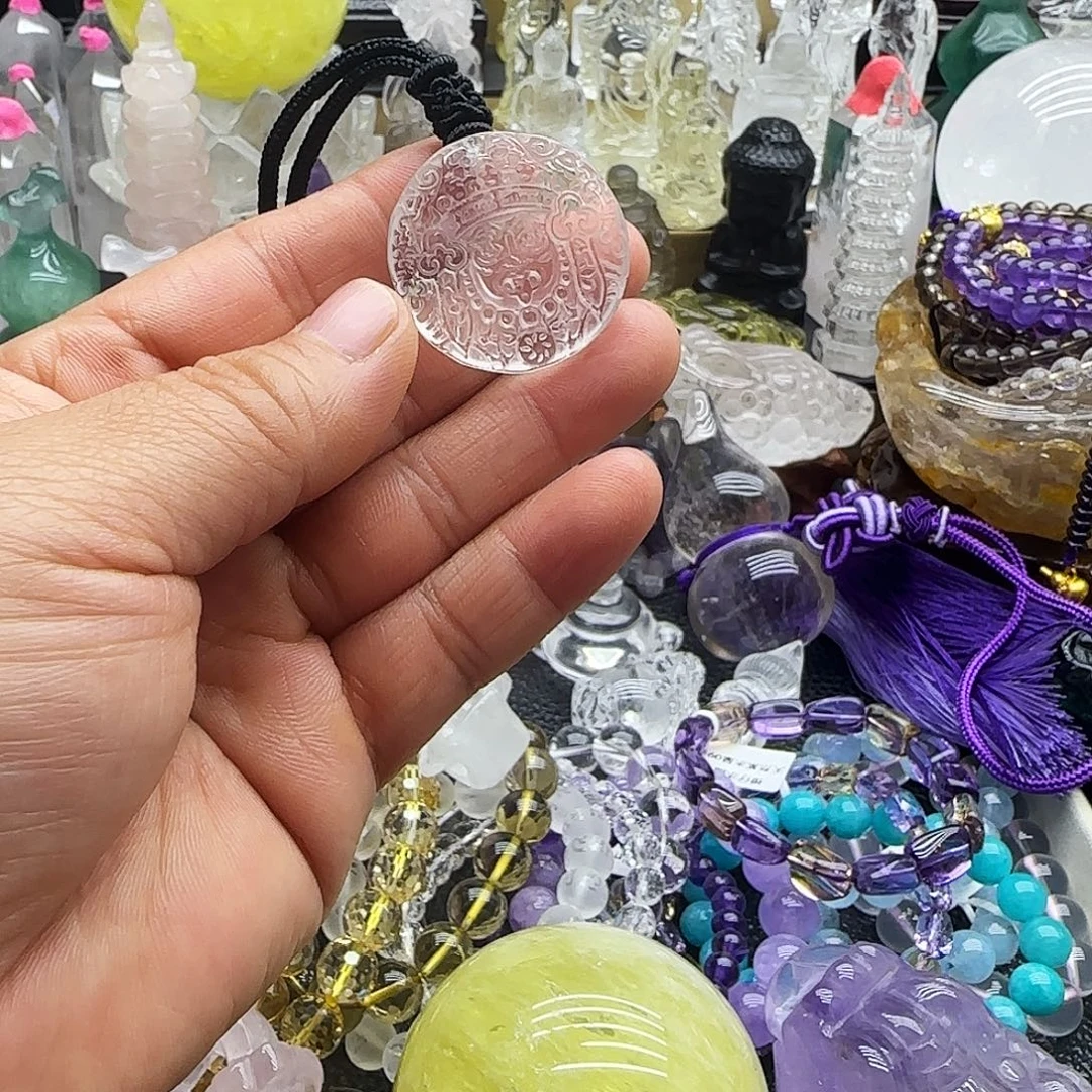 水晶车挂未镶嵌摆件