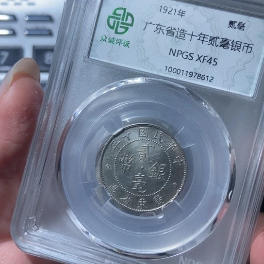 银广东银币。