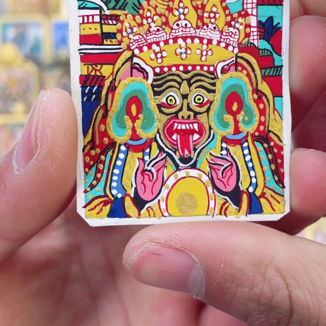 吊坠纯手绘唐卡扎基拉姆