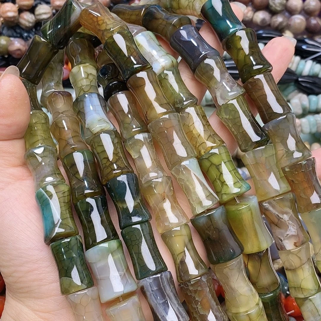 玛瑙/玉髓未镶嵌珠宝半成品玛瑙竹节一条