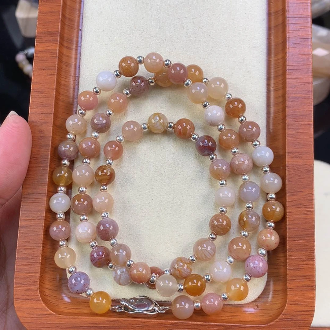 【闪购商品】颈饰未镶嵌硅化珊瑚（珊瑚玉）100号多宝毛衣链