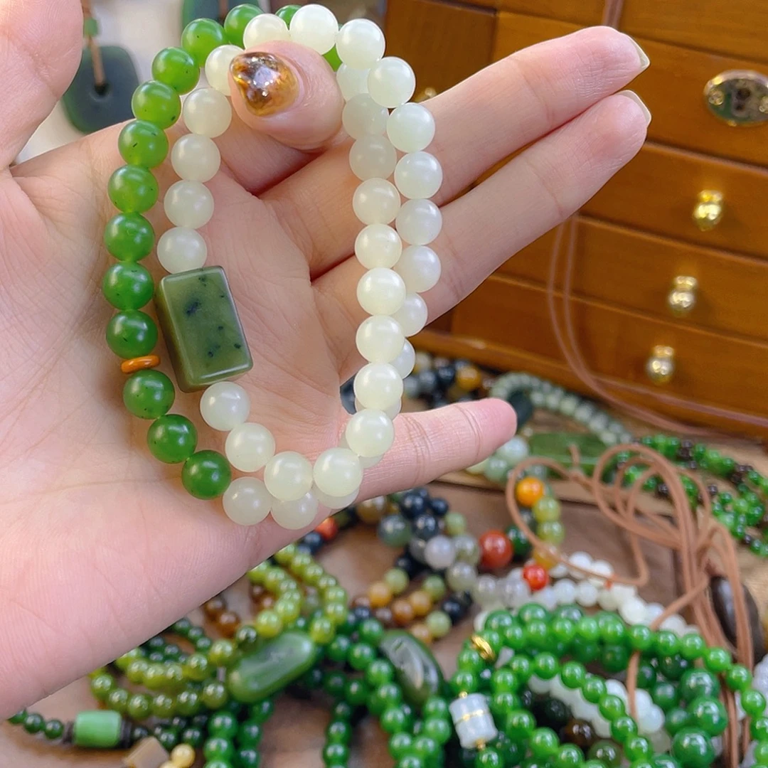 和田玉未镶嵌手链