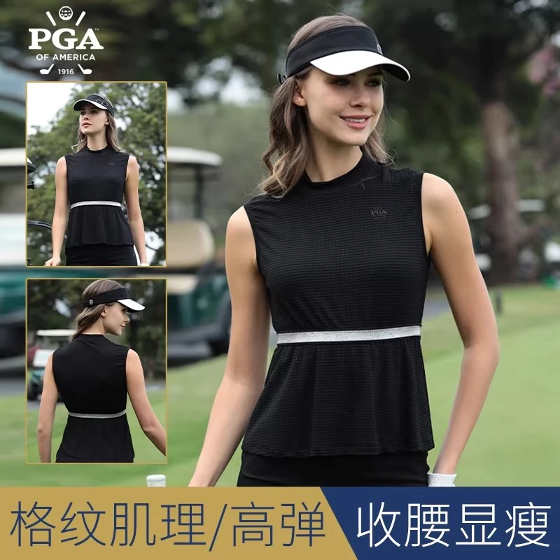 2026高尔夫女装春夏短款无袖背心女士运动上衣服装套装