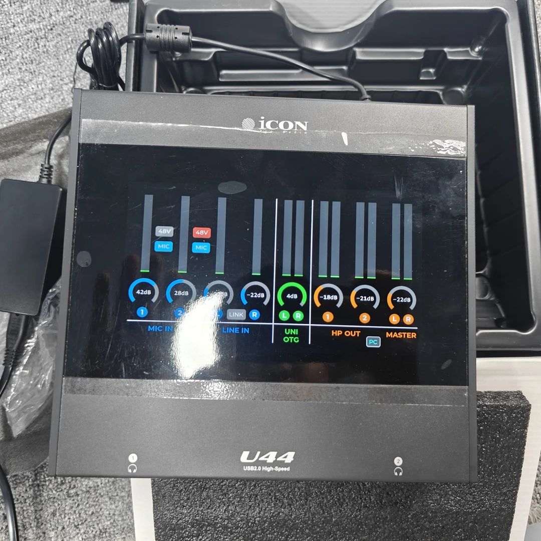 99新 icon/艾肯 U44声卡电脑外置款全屏声卡直播专业高端唱歌录音