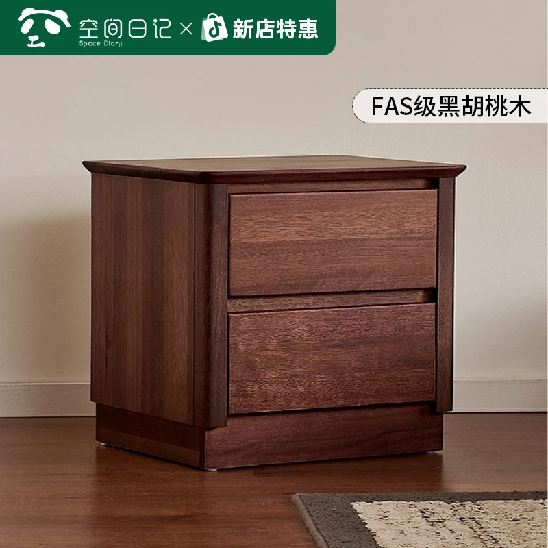 全实木床头柜主卧室床头收纳柜床边柜家用可移动边几储物柜829#