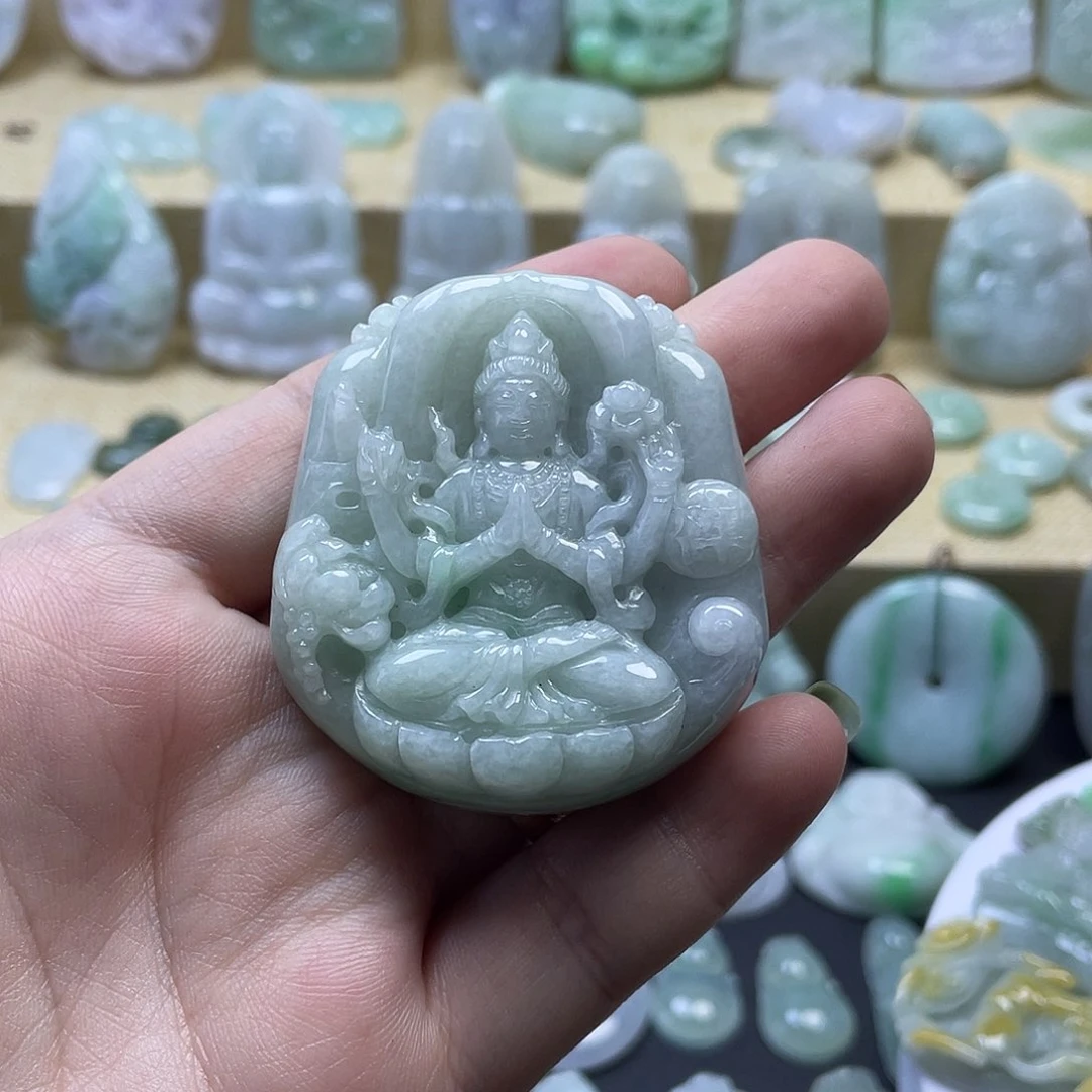 翡翠未镶嵌颈饰纯天然翡翠