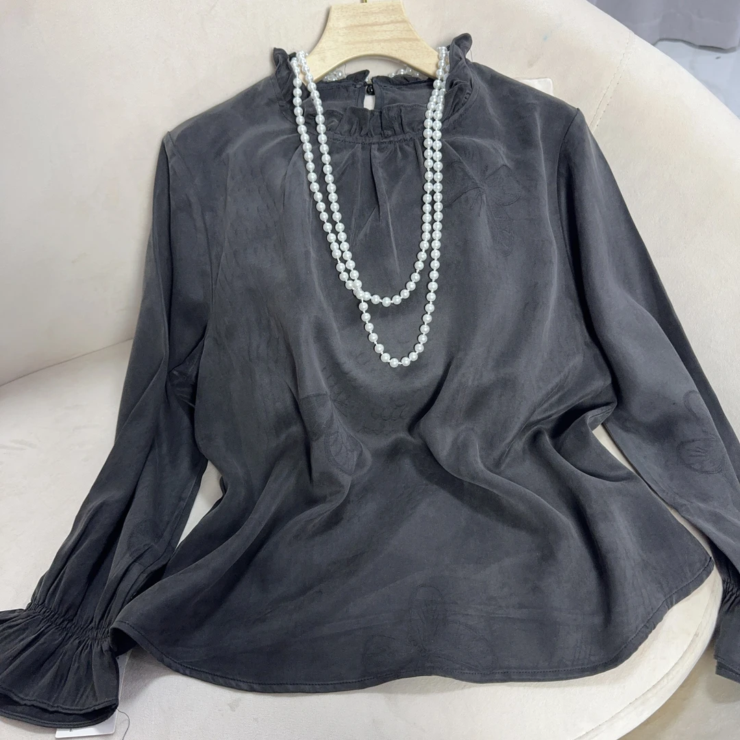 5330新中式短款上衣【黑缎】