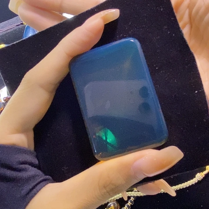 蓝珀未镶嵌珠宝奇石墨西哥蓝珀无事牌