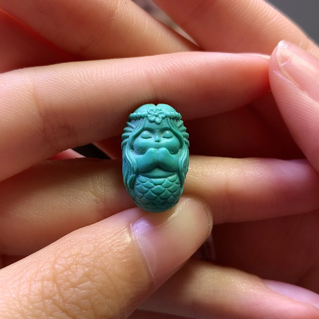绿松石未镶嵌雕刻件