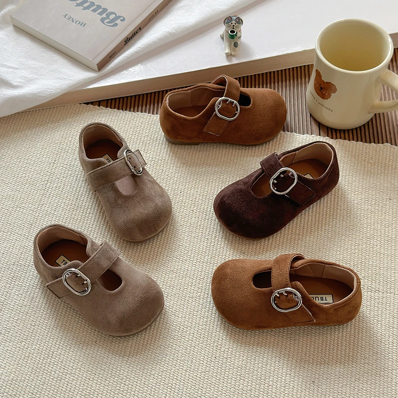 【旷野之秋】韩版儿童圆头玛丽珍单鞋秋季新款女宝软底百搭公主皮鞋