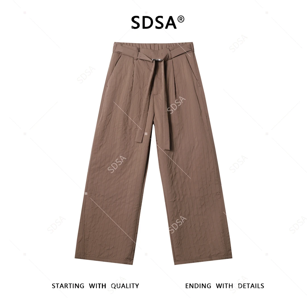 SDSA男士秋冬新款痞帅男装时尚休闲直筒百搭休闲裤纯色潮牌裤子