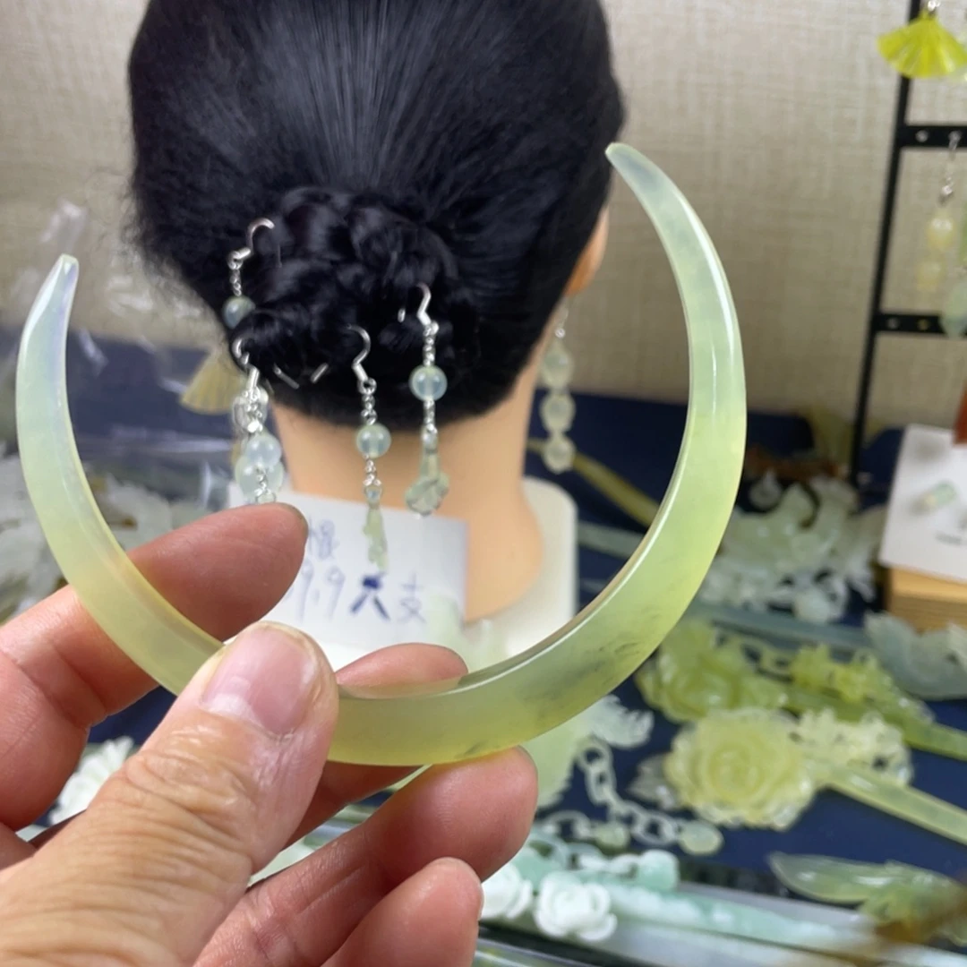 未镶嵌蛇纹石玉发饰