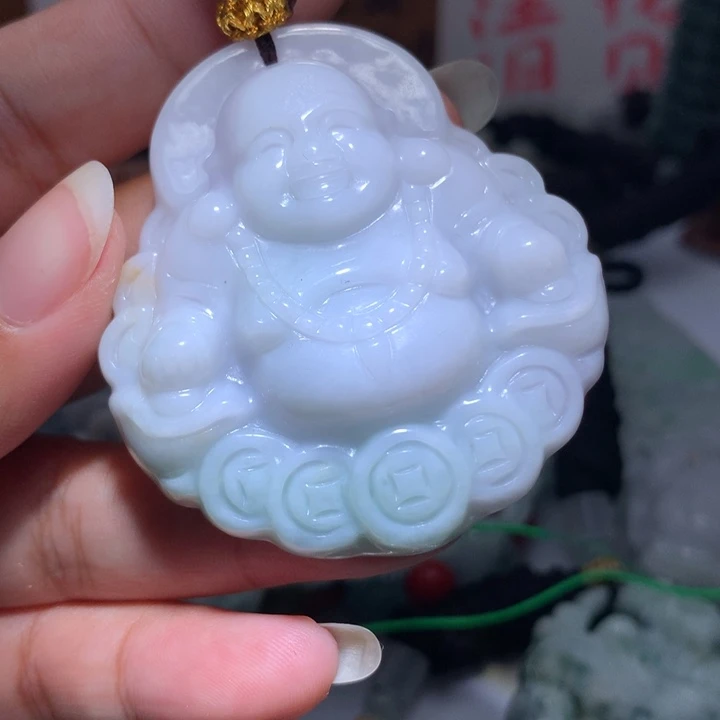 翡翠未镶嵌颈饰保真天然A货翡翠