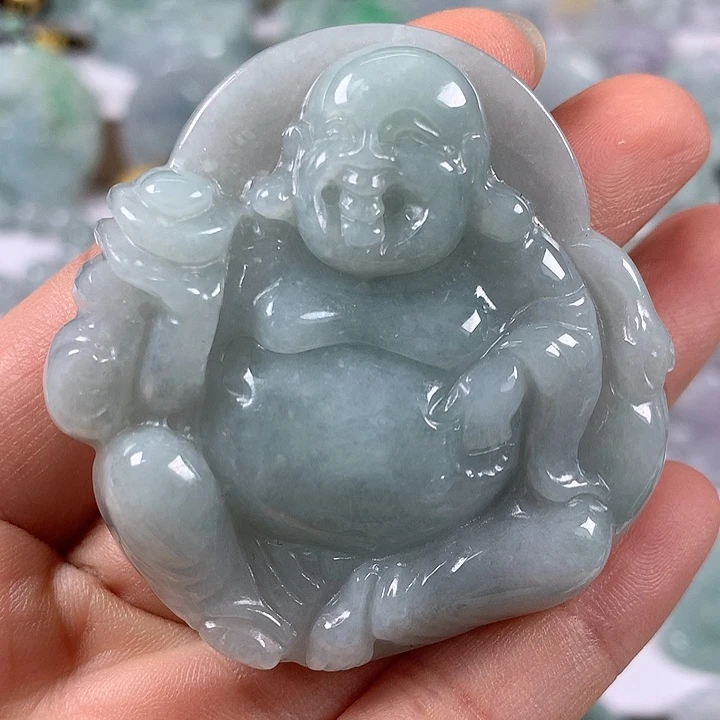 颈饰未镶嵌翡翠逍遥佛福利卡厚10+